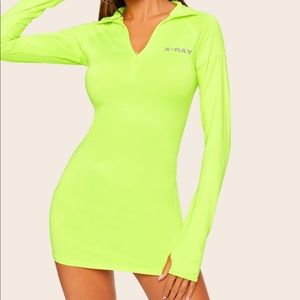 Neon green dress